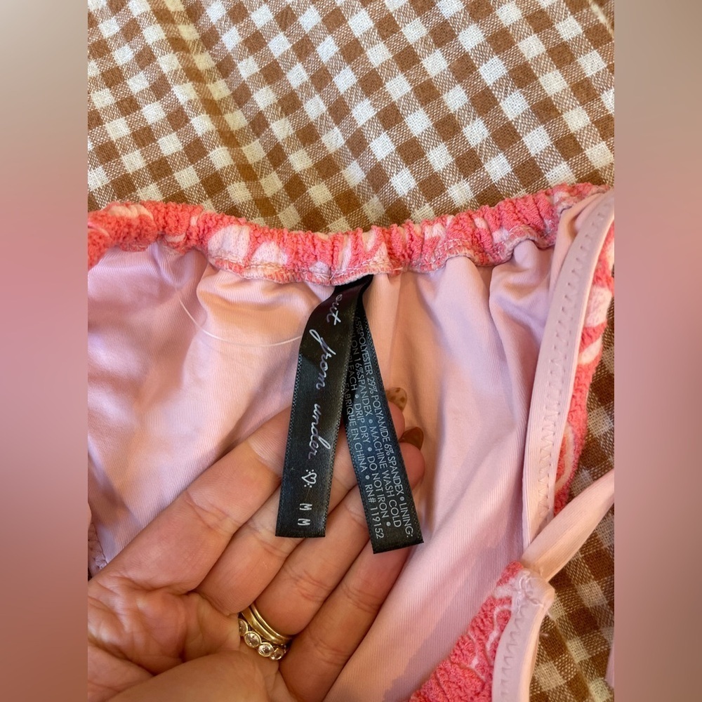 NEW Urban Outfitters Out From Under Pink and Coral High Rise Bikini Bottoms - Picture 3 of 5